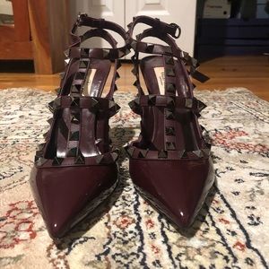 Valentino Pointed Toe Rockstud Heels